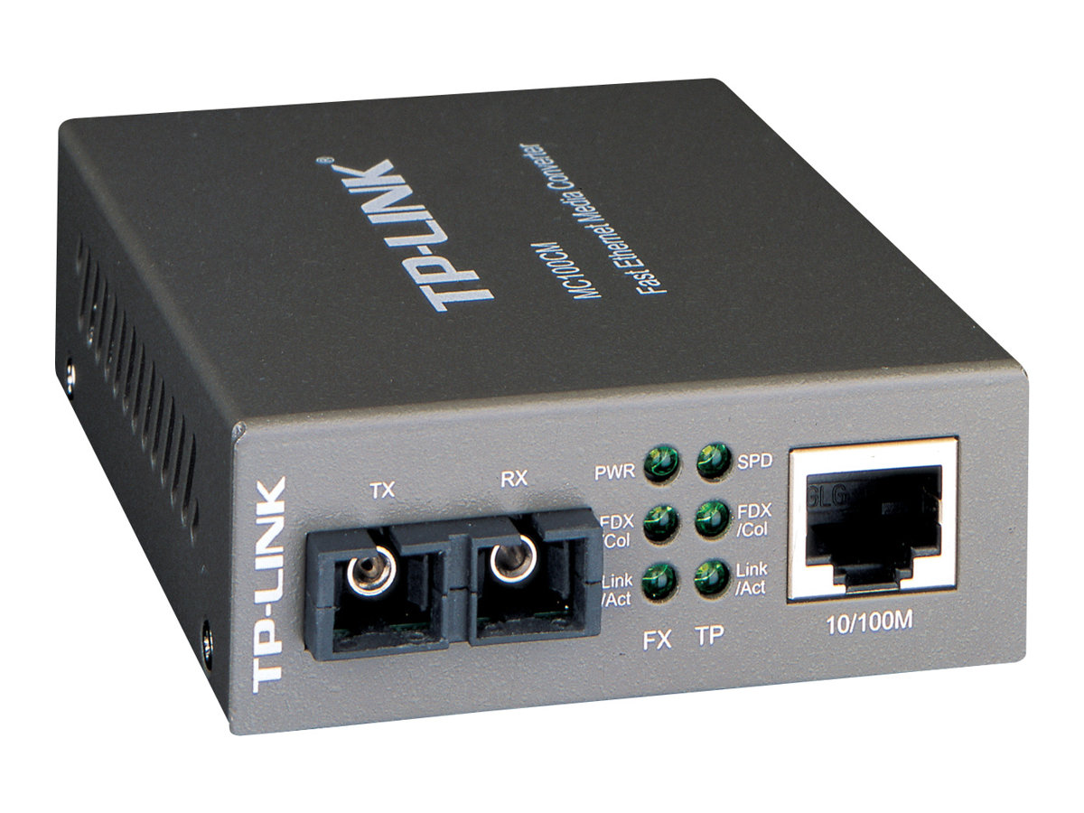 TPLINK MC100CM Fast Ethernet Multimode Medienkonverter IEEE8023u 10100BaseTX, 100BaseFX LinkFaultPassthrough max 550m