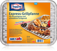 4 Toppits Aluschalen Express-Grillpfanne 28,0 x 22,0 cm 4 Toppits Aluschalen Express-Grillpfanne 28,0 x 22,0 cm
