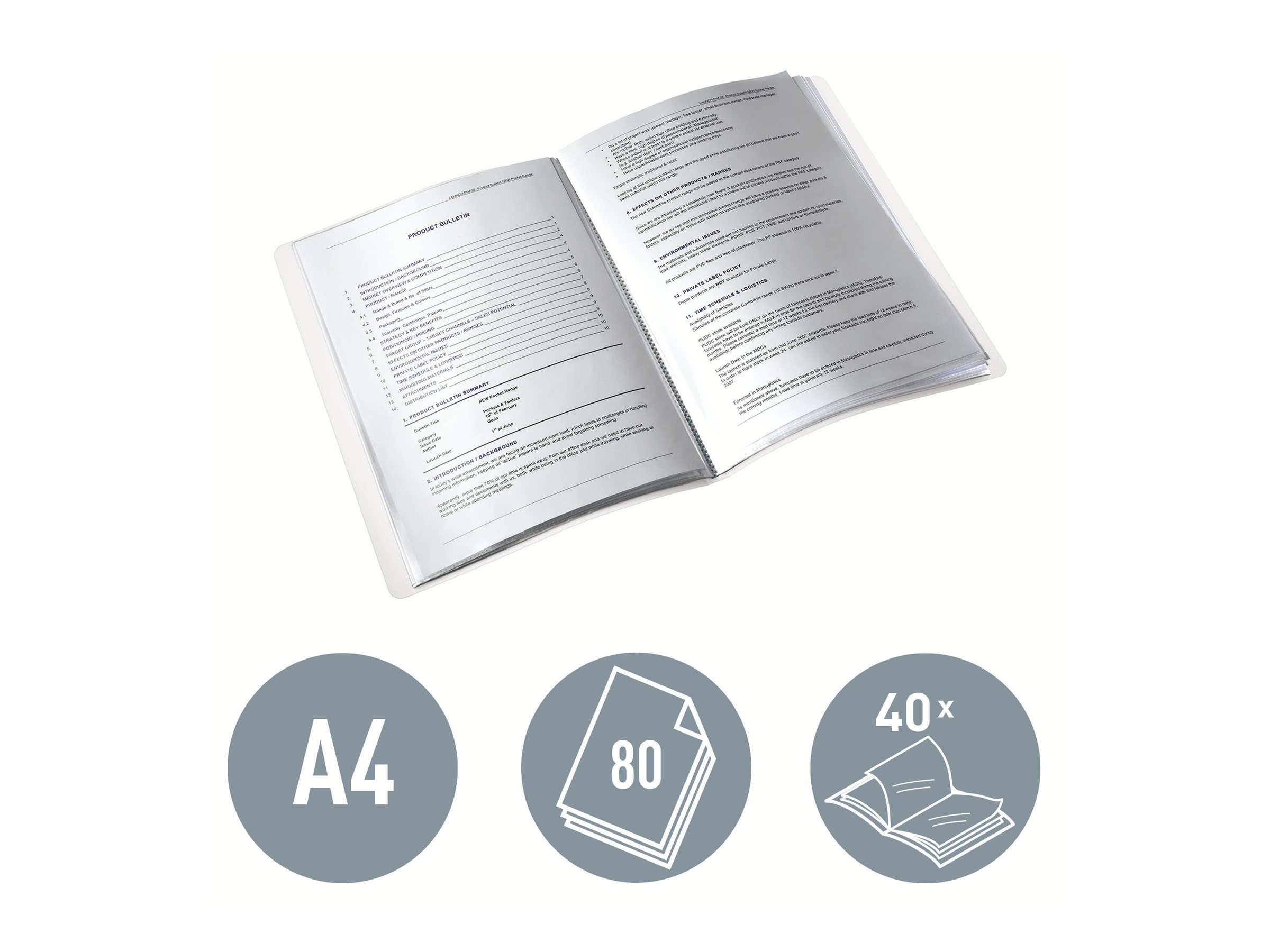 LEITZ WOW Sichtbuch DIN A4, 40 Huellen rot LEITZ WOW Sichtbuch DIN A4, 40 Huellen rot