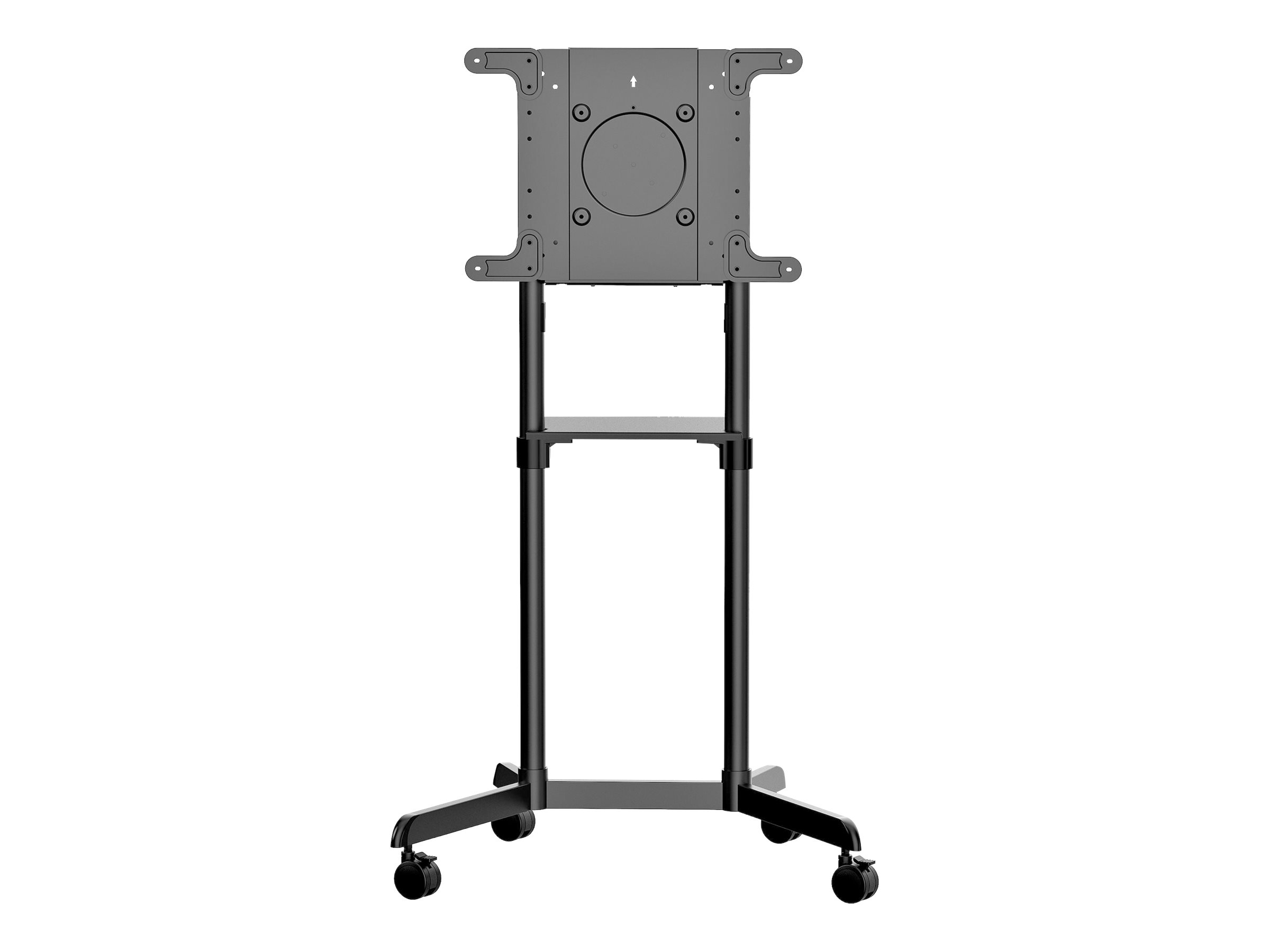 STARTECH.COM Mobiler TV-Wagen Tragbarer rollender TV-Ständer für 93,98-177,8cm 37-70Zoll mit Regal und Ablagefach Drehen/Neigen