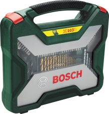 BOSCH X-Line TiN-beschichtetes Bohrer- und Bit-Set, 103-teilig BOSCH X-Line TiN-beschichtetes Bohrer- und Bit-Set, 103-teilig