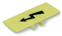 Wago Warnabdeckung 285-440 mit schwarzem Blitz Wago Warnabdeckung 285-440 mit schwarzem Blitz