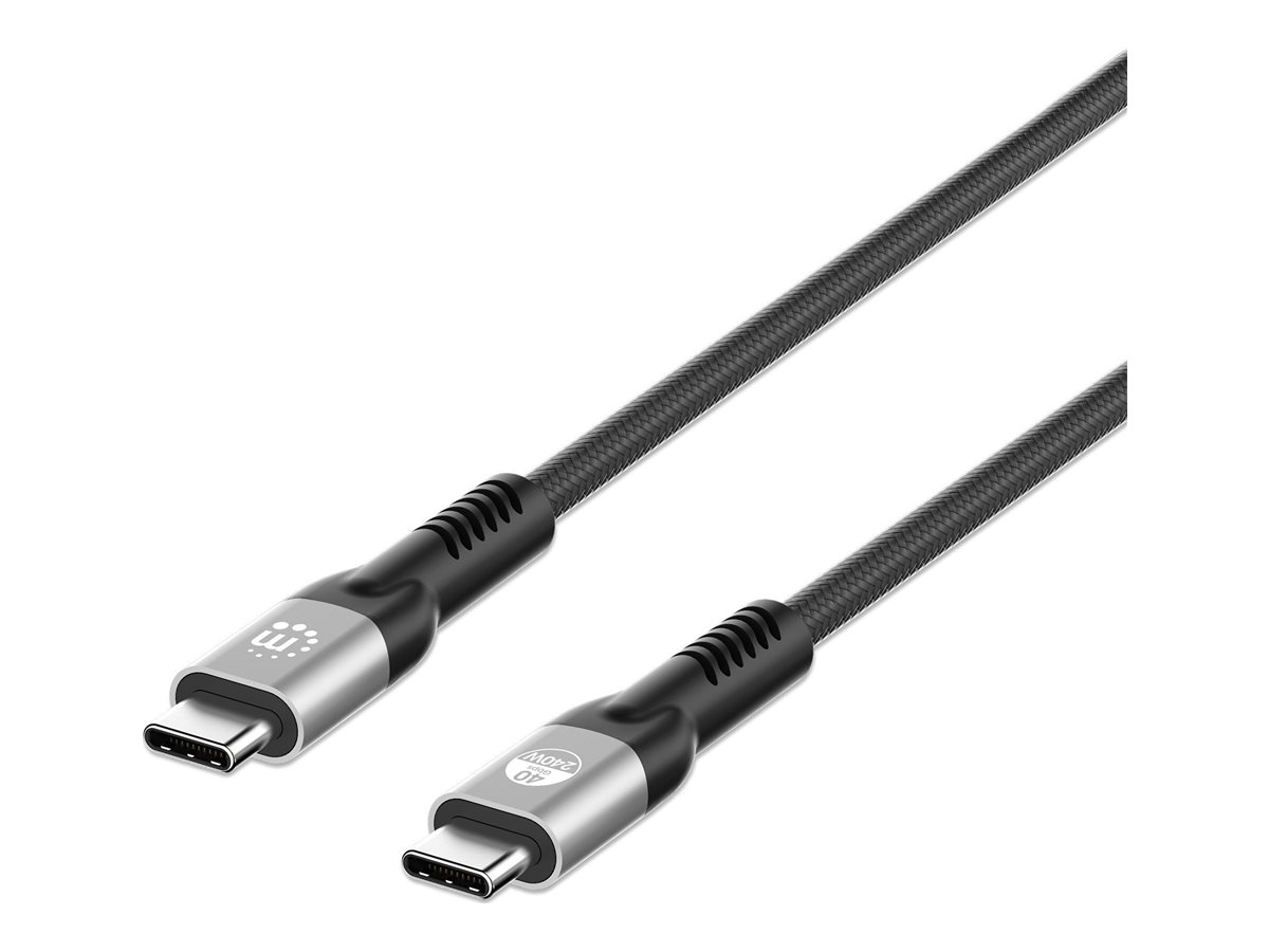 MANHATTAN USB4 / Thunderbolt 4 Typ C 40 Gbit/s 8K Video und 240 W EPR Ladekabel / PD 3.1 1 m USB4 Gen 3x2 4K60Hz Dual-Display MANHATTAN USB4 / Thunderbolt 4 Typ C 40 Gbit/s 8K Video und 240 W EPR Ladekabel / PD 3.1 1 m USB4 Gen 3x2 4K60Hz Dual-Display