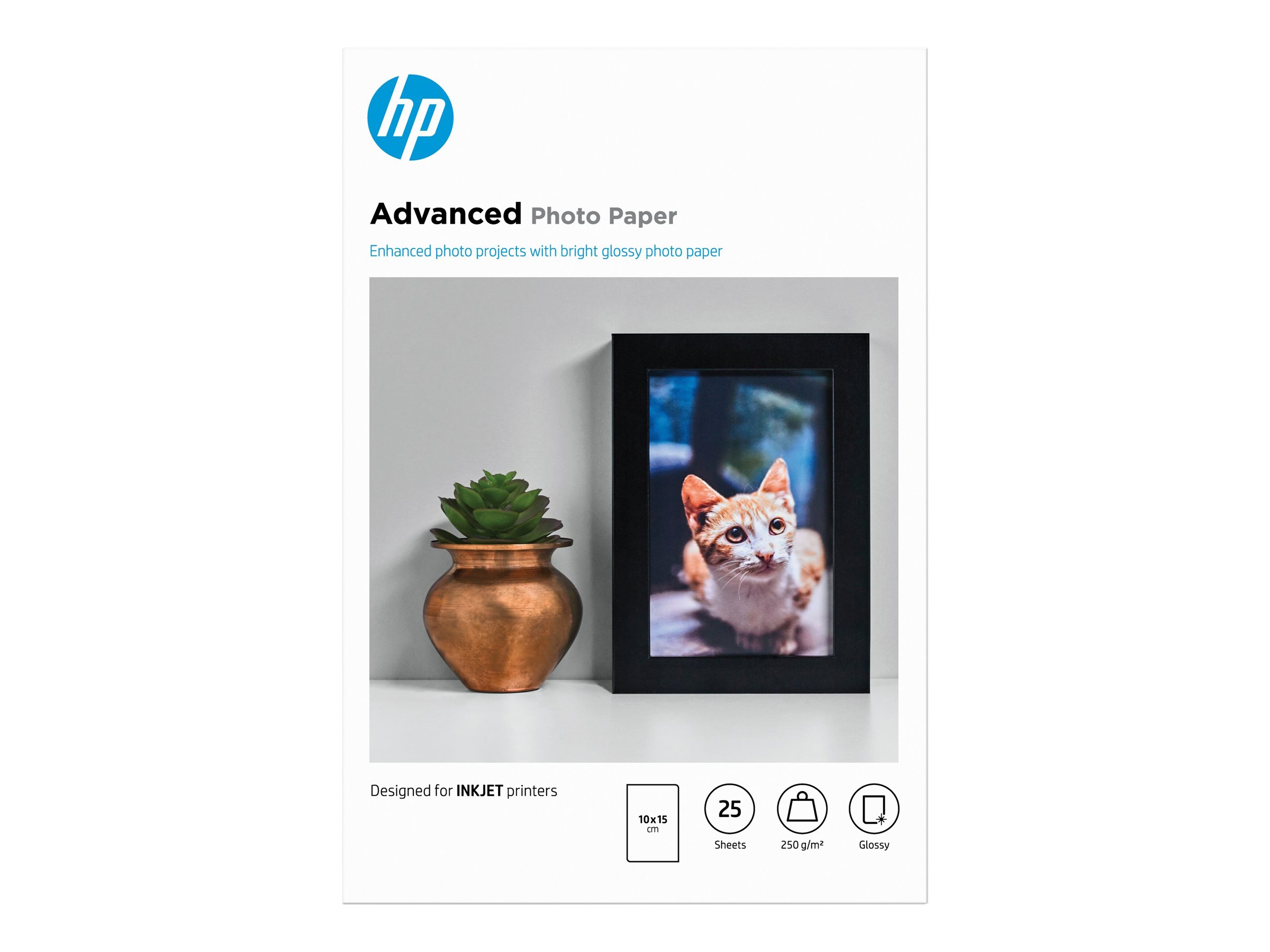 HP original Q8691A Advanced glossy photo paper Ink cartridge 250g/m2 100x150mm 25 sheets 1-pack borderless HP original Q8691A Advanced glossy photo paper Ink cartridge 250g/m2 100x150mm 25 sheets 1-pack borderless