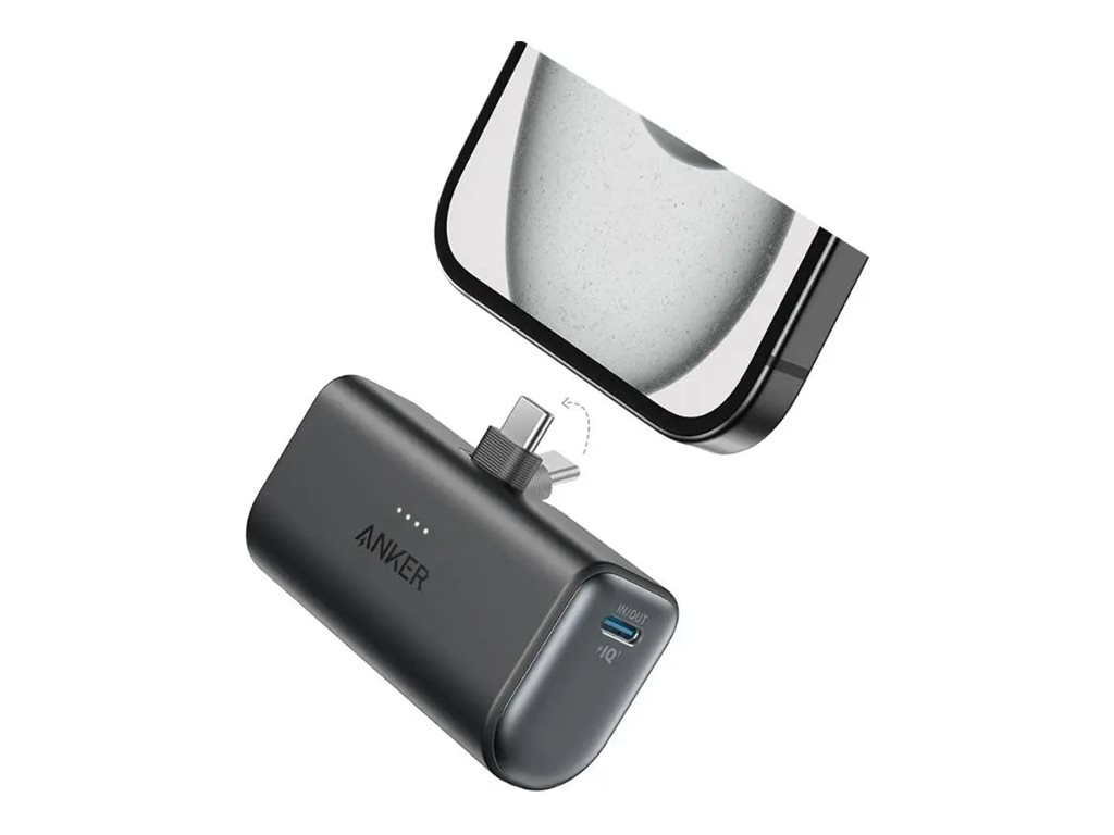 ANKER Nano PowerBank 5.000mAh 22,5W 1x klappbarer USB-C Anschluss 1x USB-C Port schwarz ANKER Nano PowerBank 5.000mAh 22,5W 1x klappbarer USB-C Anschluss 1x USB-C Port schwarz