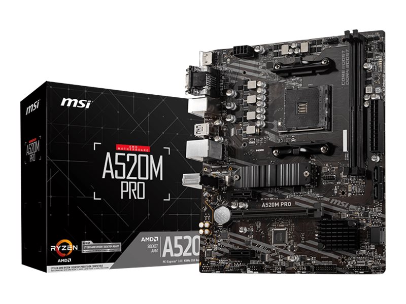 MSI A520M PRO AMD SOCKET AM4 DDR4 micro ATX