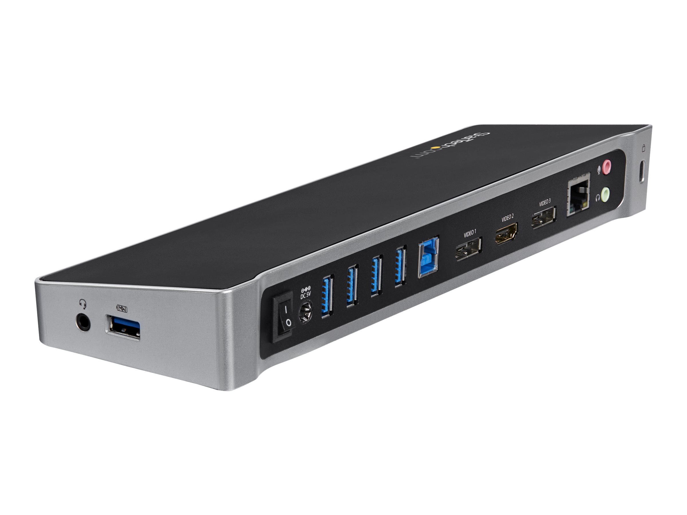 STARTECH.COM Triple Display Docking Station - 2 x DP - 1 x HDMI - 5 x USB 3.0 - 4K - Universal Laptop Docking Station - USB 3.0 Dock
