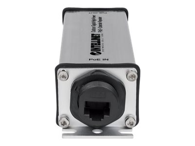 INTELLINET Outdoor Gigabit PoE+ Extender IEEE 802.3at/af verlaengert die Reichweite einer PoE-Verbindung um 100m Metall IP65