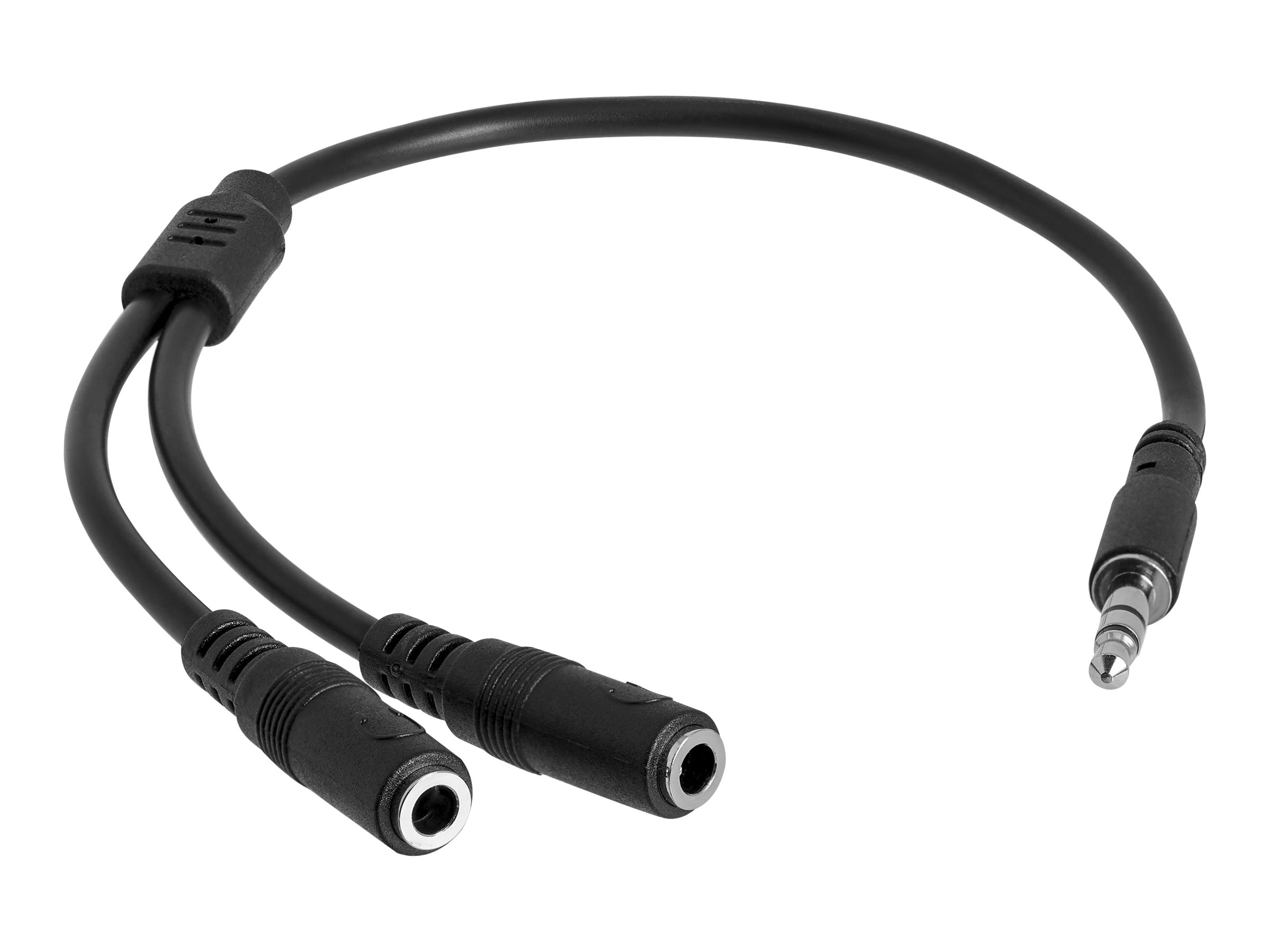 STARTECH.COM Slim Stereo Splitter Cable - 3.5mm Male to 2x 3.5mm Female