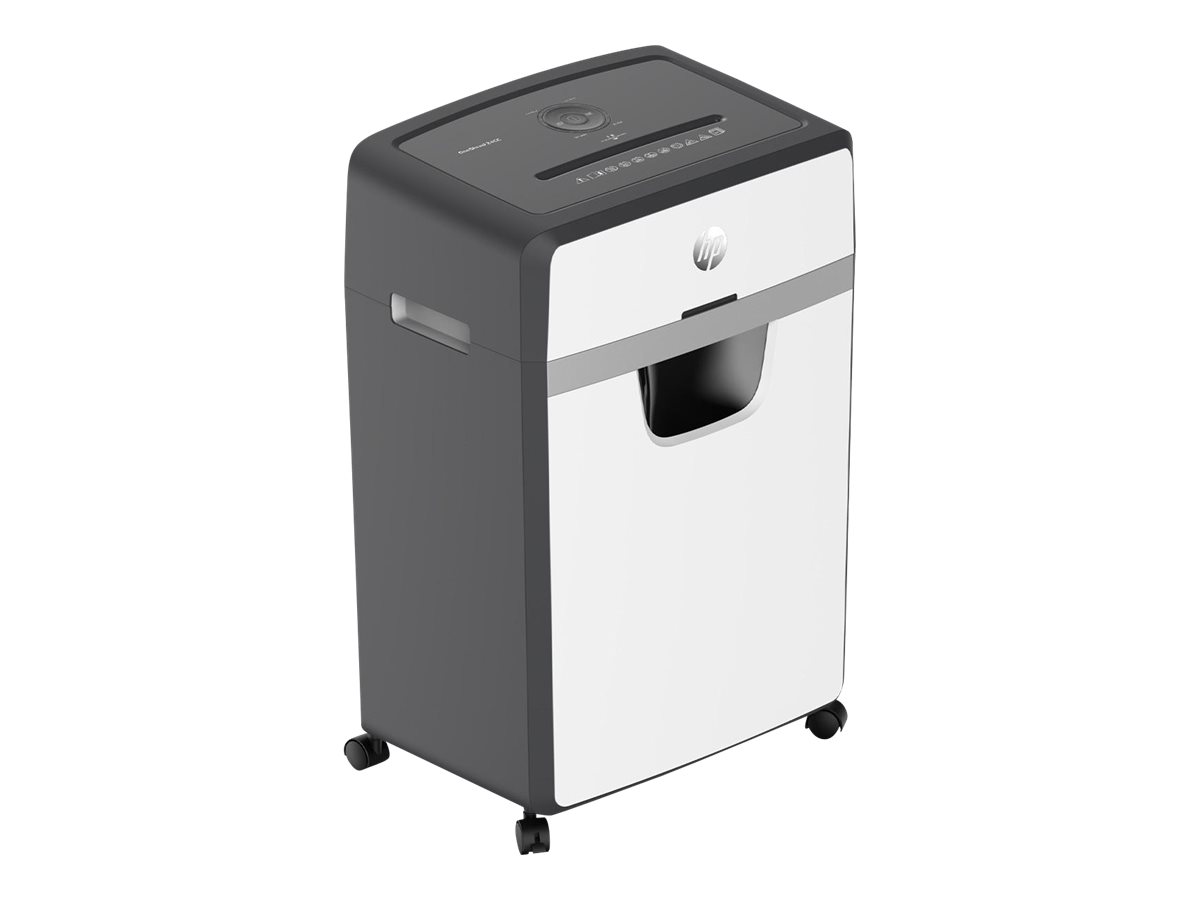 HP OneShred 24CC Aktenvernichter mit Partikelschnitt P-4, 4 x 35 mm, bis 24 Blatt, weiÃ