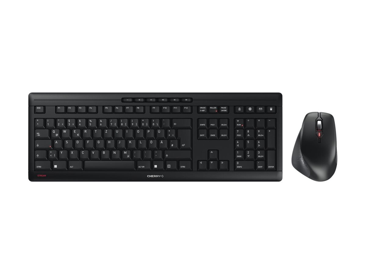 CHERRY STREAM DESKTOP COMFORT Tastatur-Maus-Set kabellos schwarz