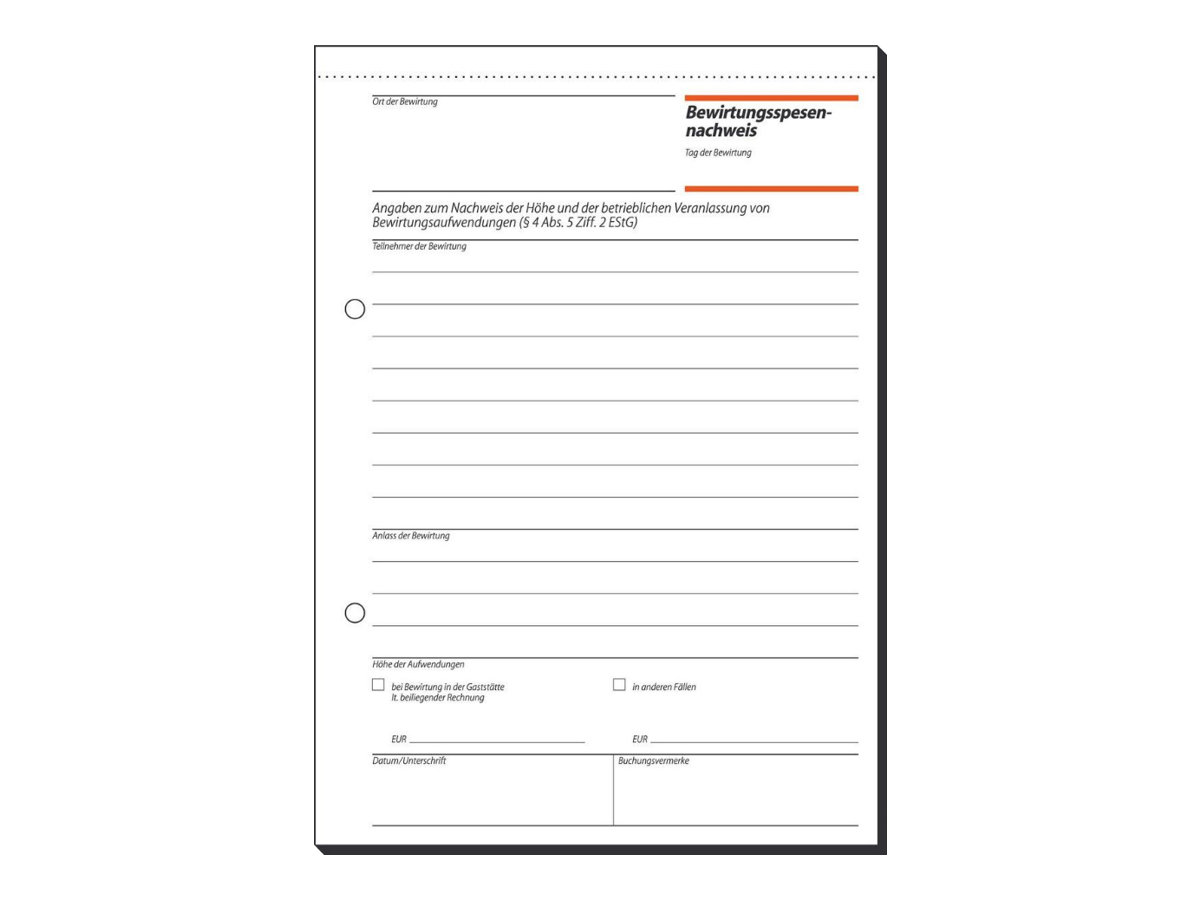 SIGEL Bewirtungskostenbeleg Formularbuch GB515, 1 St