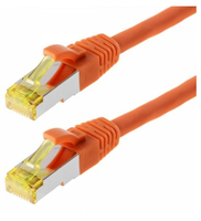 helos Patchkabel Cat 6a SFTP RJ45 orange 1m AWG267 LSZH GHMT