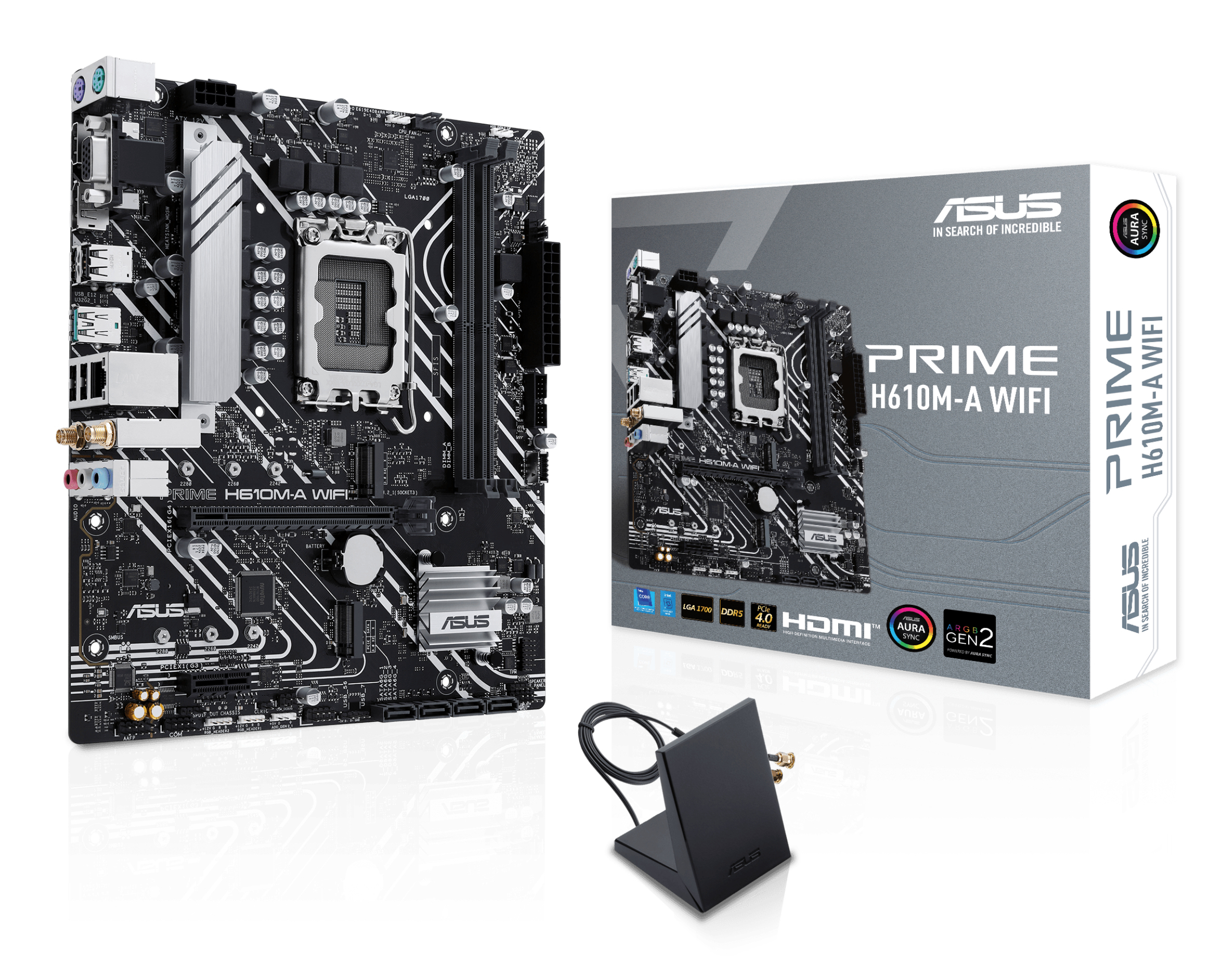 ASUS PRIME H610MA WIFI LGA1700 microATX 2DDR5 1xHDMI 1xDP 1xDSub 4xSATA 2xM2