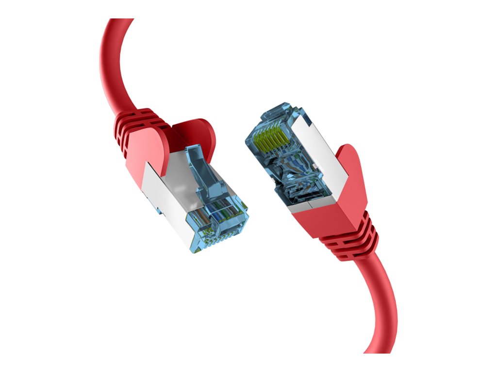 EFB Netzwerkkabel CAT6a S/FTP PIMF mit CAT7 Rohkabel 10 Gigabit Ethernet Kupfer 0,25m rot EFB Netzwerkkabel CAT6a S/FTP PIMF mit CAT7 Rohkabel 10 Gigabit Ethernet Kupfer 0,25m rot