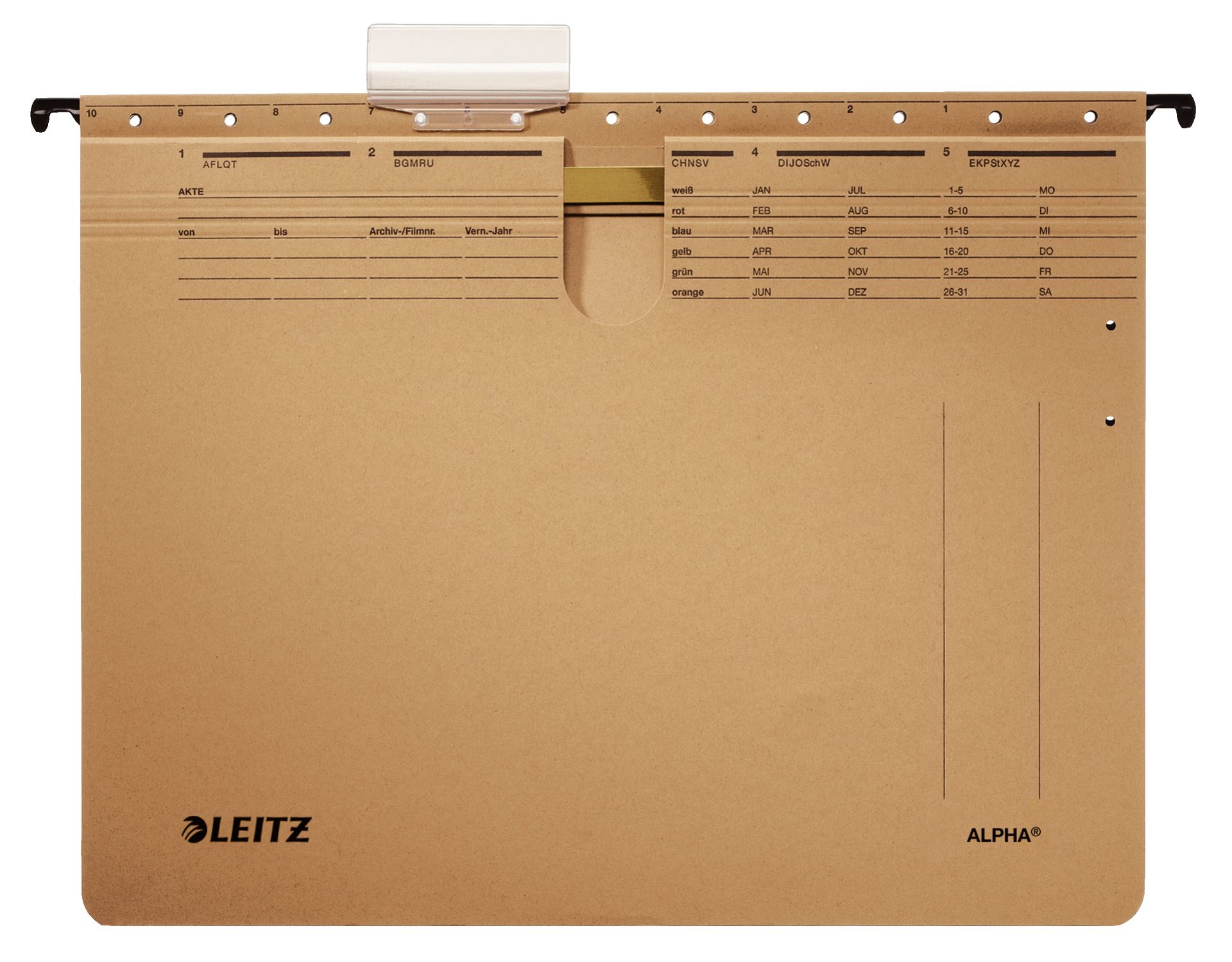 Esselte Leitz ALPHA 1914 Karton naturbraun DIN A4 1x kaufmännische Heftung