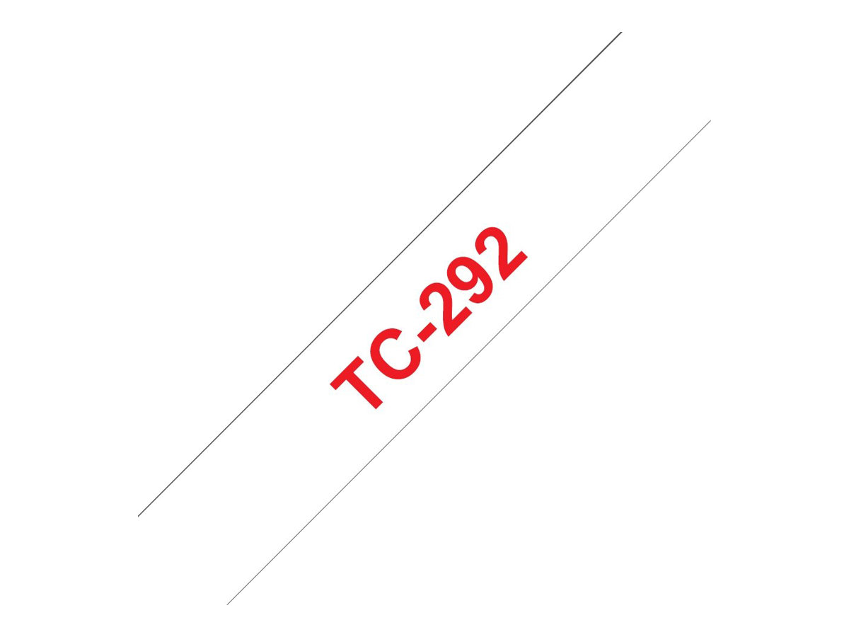 brother Schriftband TC-292 TC292, 9 mm rot auf weiÃ