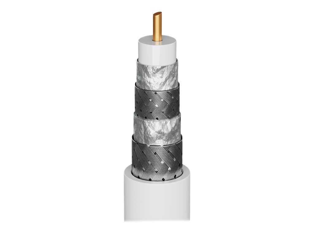 goobay FStecker SATKabel 5,0 m weiß, 1 St