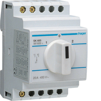 Hager Umschalter SK600 mit Nullstellung 20A 400V Hager Umschalter SK600 mit Nullstellung 20A 400V