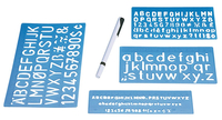 WEDO Buchstabenschablonen-Set blau