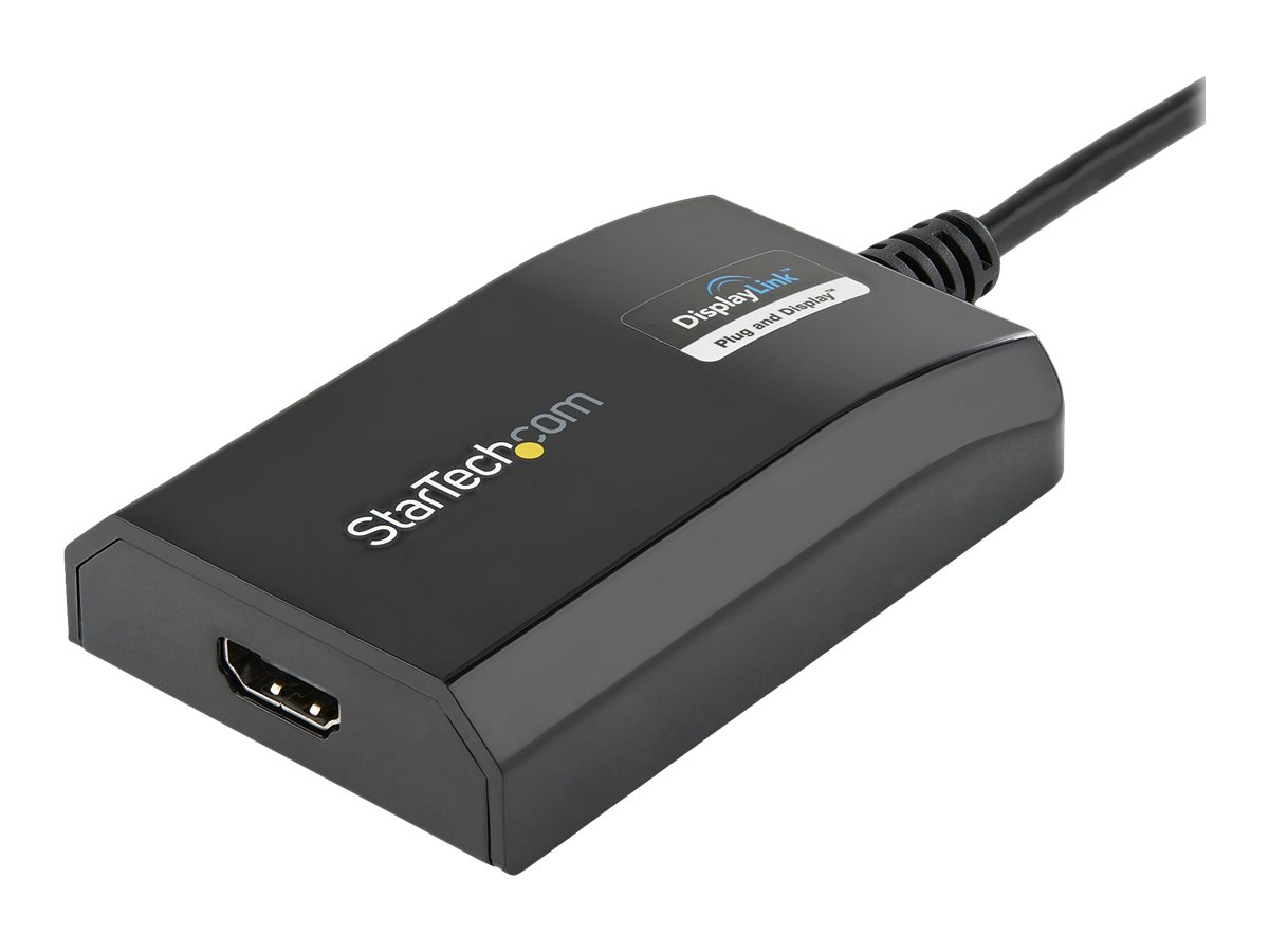 StarTech.com USB 3.0 auf HDMI Adapter / Konverter - Externe Monitor Grafikkarte für Mac und PC - DisplayLink Zertifiziert - HD 1080p - externer Videoadapter - Schwarz