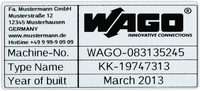 Wago Typenschild 210-804 44x99mm silber unbedruckt Wago Typenschild 210-804 44x99mm silber unbedruckt
