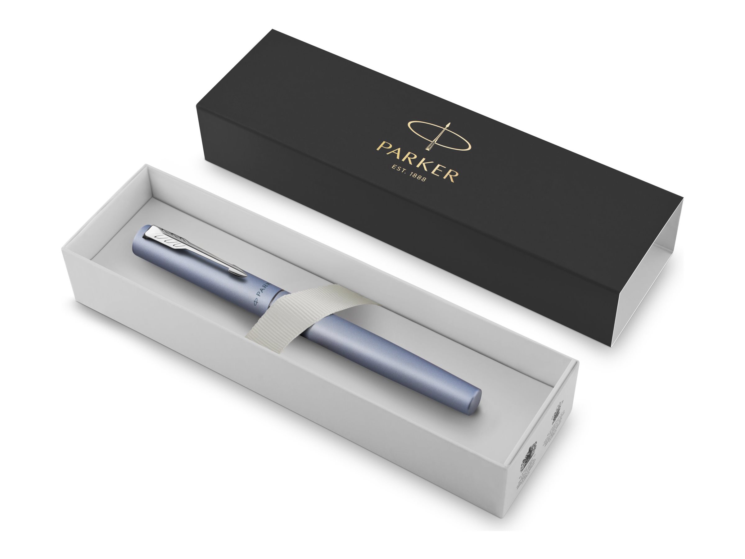 Parker 2159775 Vector XL Tintenroller, Silberblaue Metallic-Lackierung