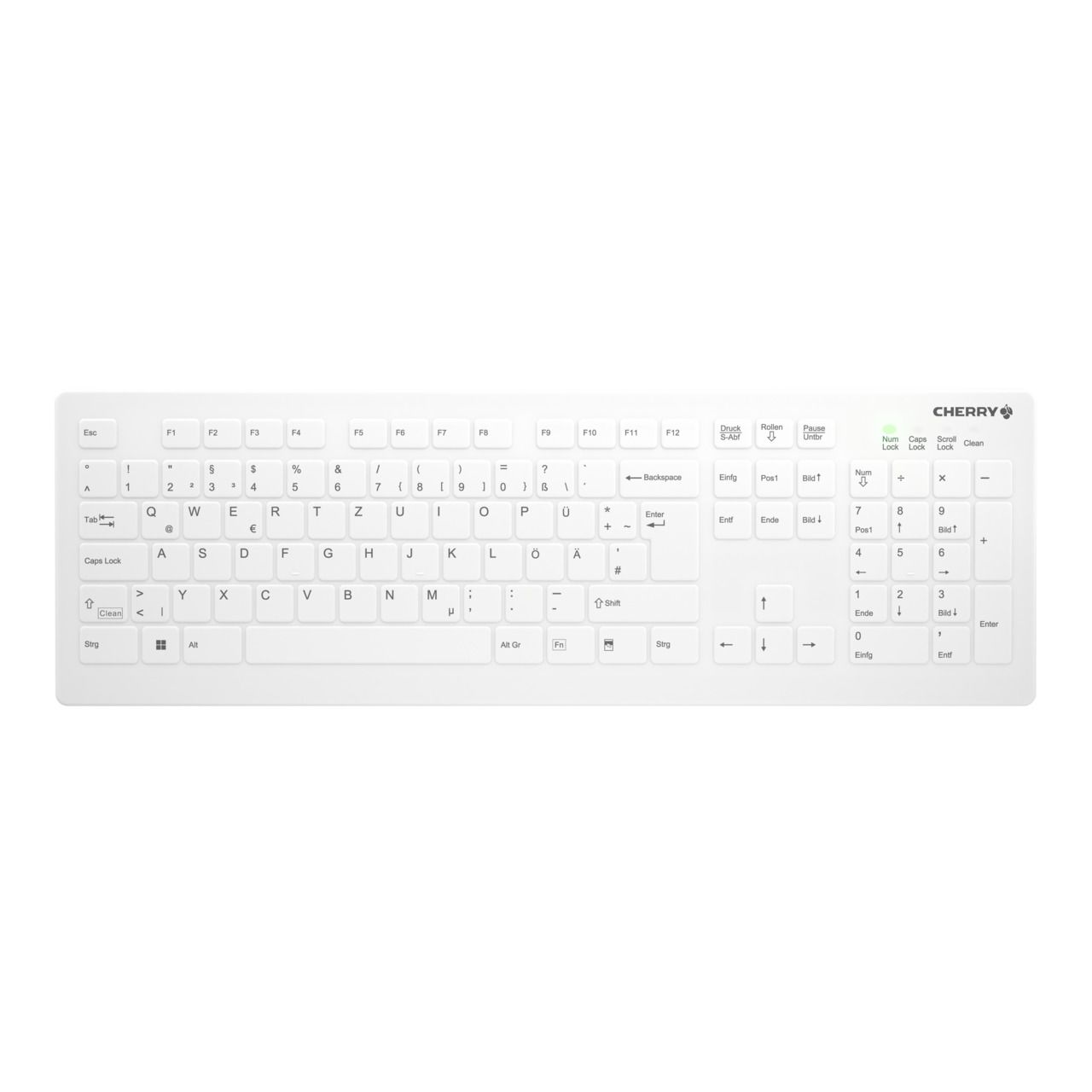 CHERRY AKC8112 Medical Keyboard HygieneTastatur kabellos weiss