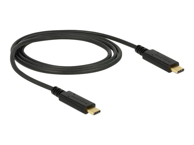 Delock Kabel USB 3.1 Gen 2 USB Type-C St. > USB Type-C St. E-Marker 1m schwarz Delock Kabel USB 3.1 Gen 2 USB Type-C St. > USB Type-C St. E-Marker 1m schwarz