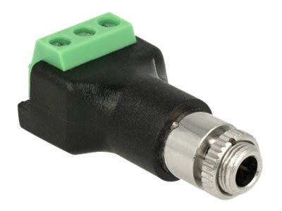 Delock Adapter Terminalblock > Klinke 3,5mm Buchse 3 Pin Einbau Delock Adapter Terminalblock > Klinke 3,5mm Buchse 3 Pin Einbau