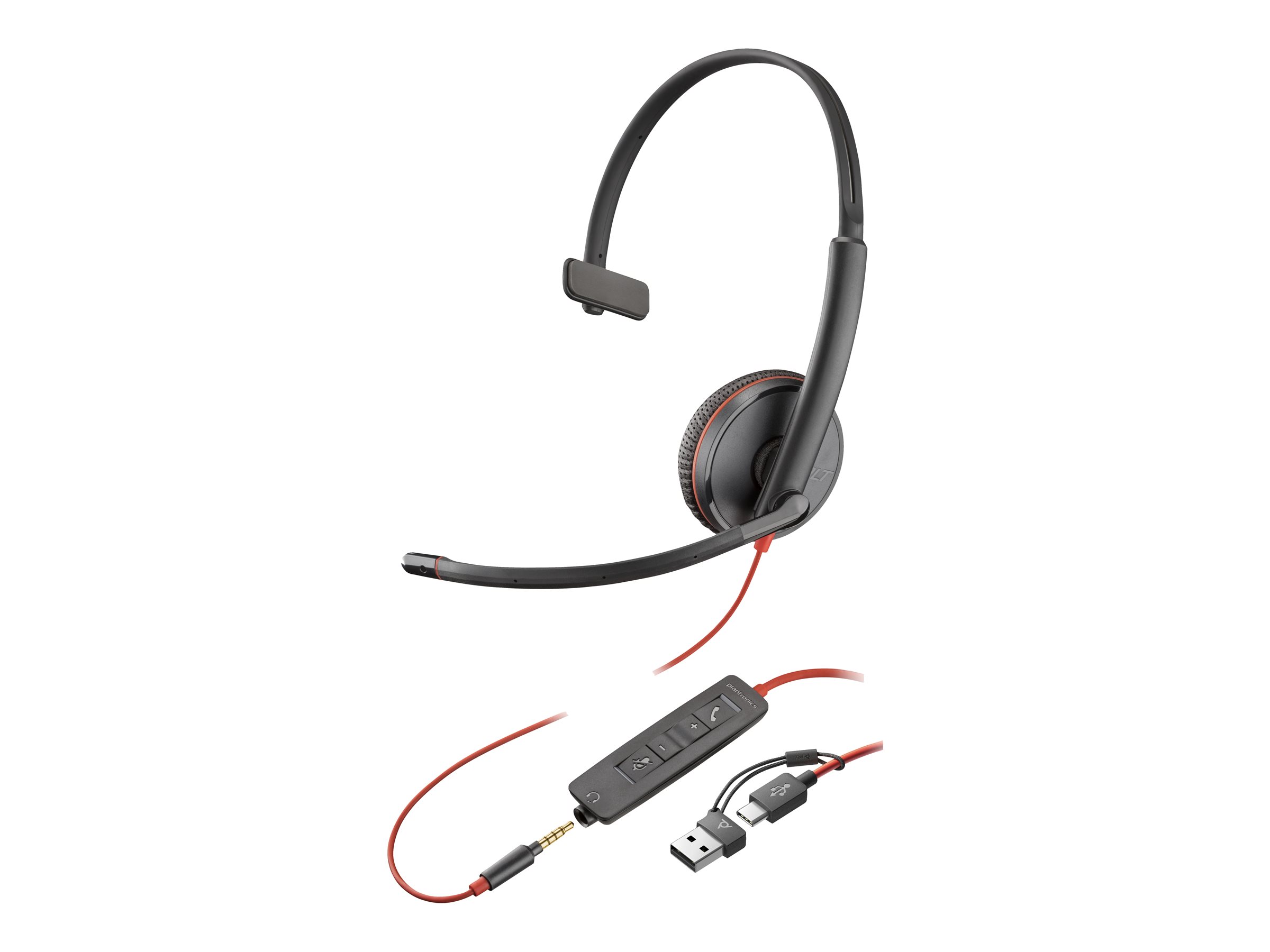 Poly Headset Blackwire C3215 Mono USB-C/A & 3,5 mm (bulk)