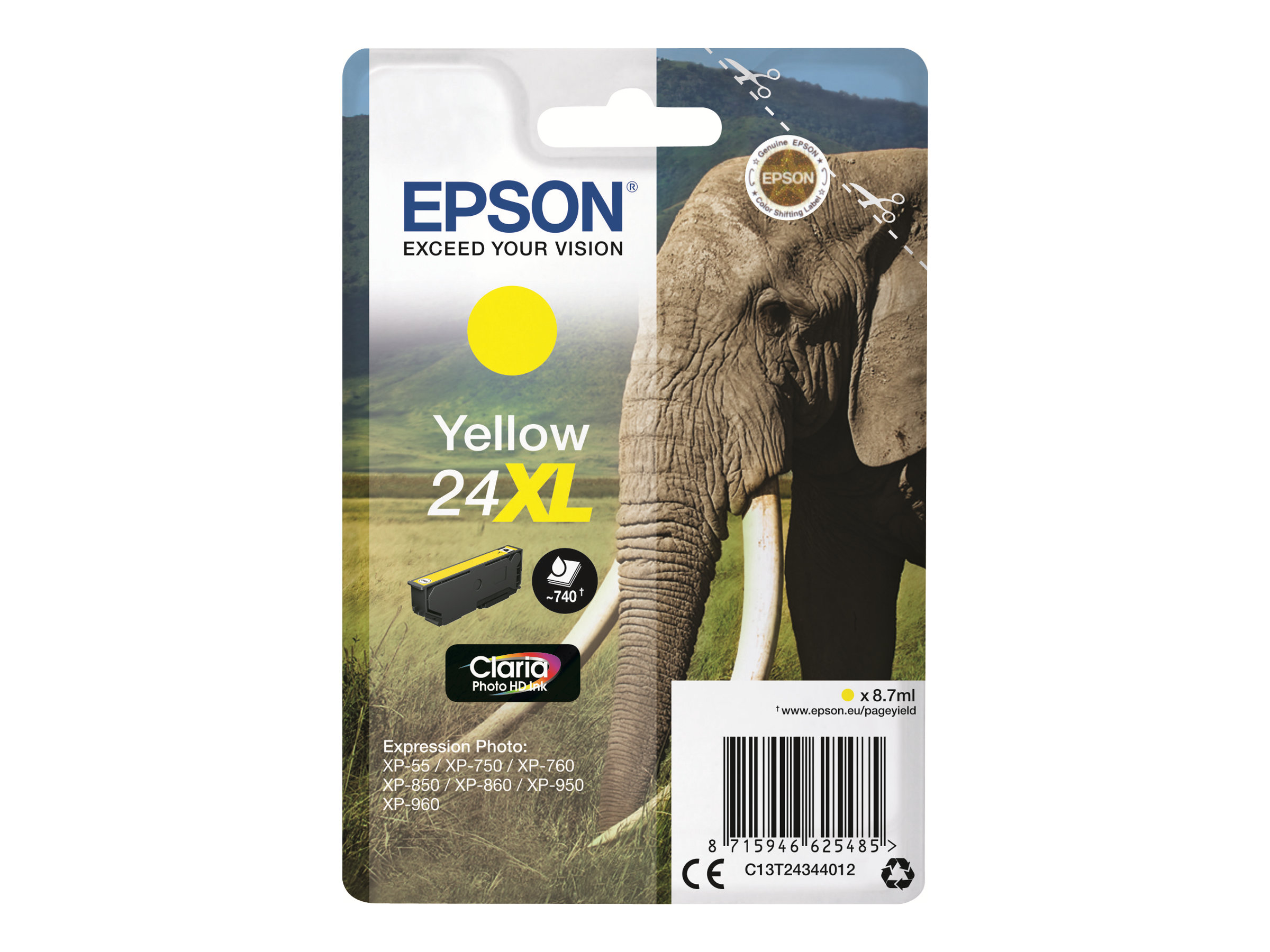 C13T24344012 EPSON XP Tinte yellow HC