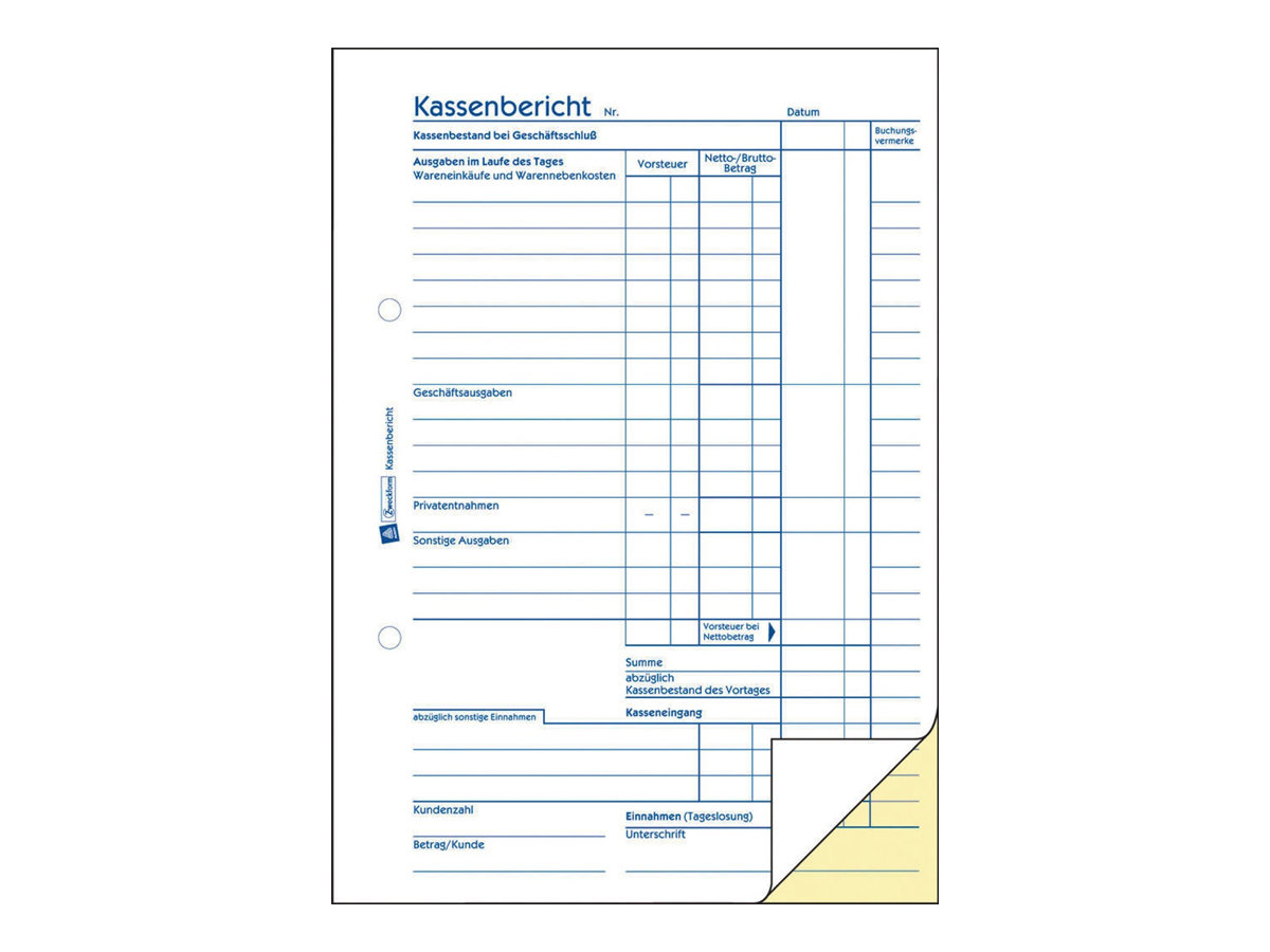 AVERY Zweckform Kassenbericht Formularbuch 317
