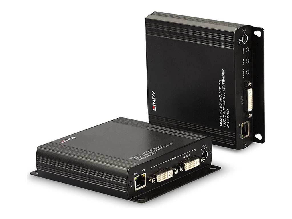 LINDY 140m Cat.6 DVI-D USB Audio & RS232 KVM Extender LINDY 140m Cat.6 DVI-D USB Audio & RS232 KVM Extender