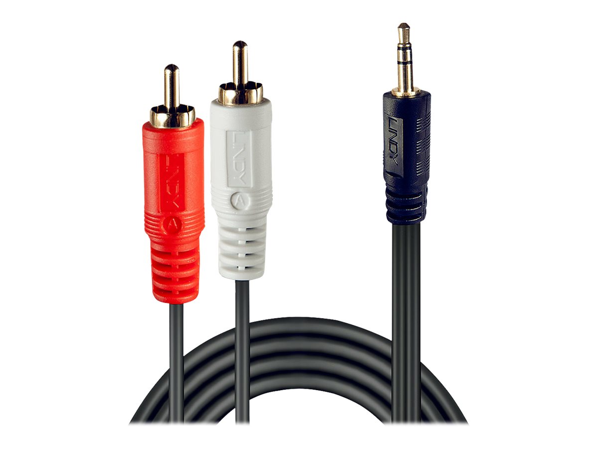 LINDY Premium Audio-Adapterkabel 1m 2x RCA Cinch Stecker an 3,5mm Klinkenstecker LINDY Premium Audio-Adapterkabel 1m 2x RCA Cinch Stecker an 3,5mm Klinkenstecker