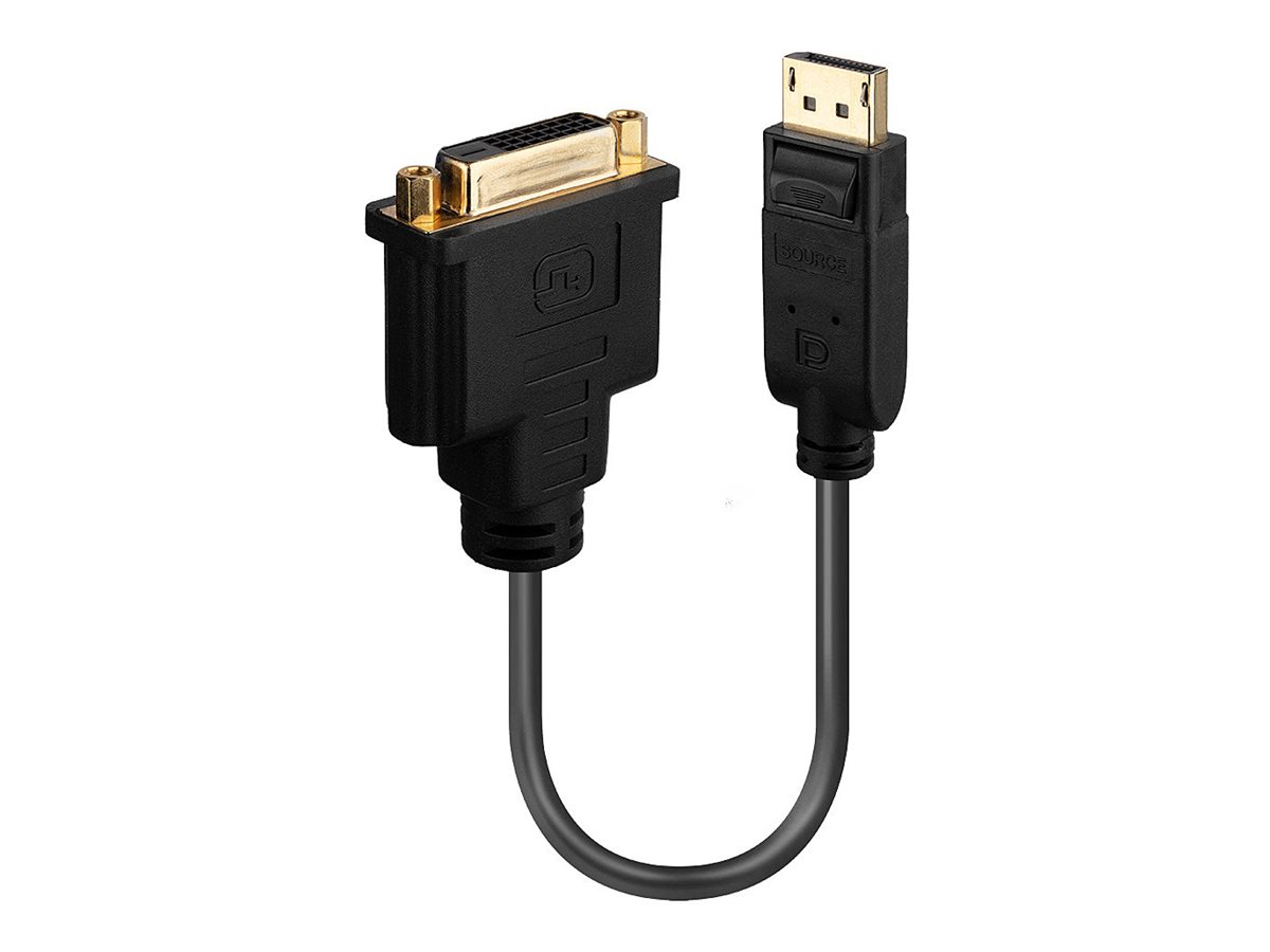 LINDY DisplayPort Stecker an DVI-D Buchse, mit Chip LINDY DisplayPort Stecker an DVI-D Buchse, mit Chip