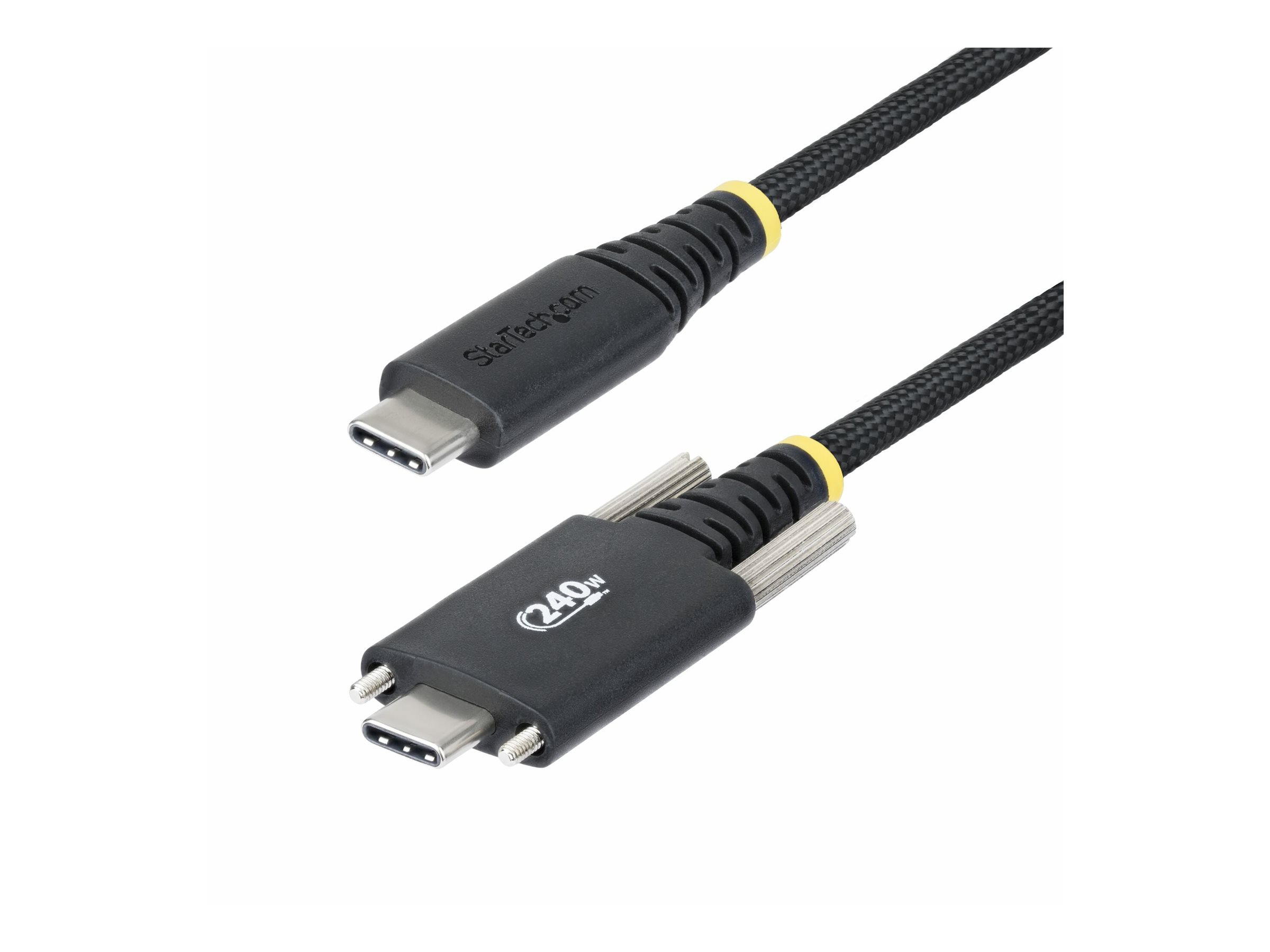 STARTECH.COM 2m USB-C-Ladekabel Schraubensicherung 240W 5A PD EPR Laptop-Ladekabel Nylon Geflochten USB-IF zertifiziert STARTECH.COM 2m USB-C-Ladekabel Schraubensicherung 240W 5A PD EPR Laptop-Ladekabel Nylon Geflochten USB-IF zertifiziert