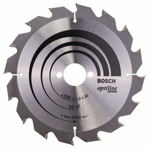 BOSCH Optiline Wood Kreissaegeblatt 190,0 mm, 16 Zaehne BOSCH Optiline Wood Kreissaegeblatt 190,0 mm, 16 Zaehne