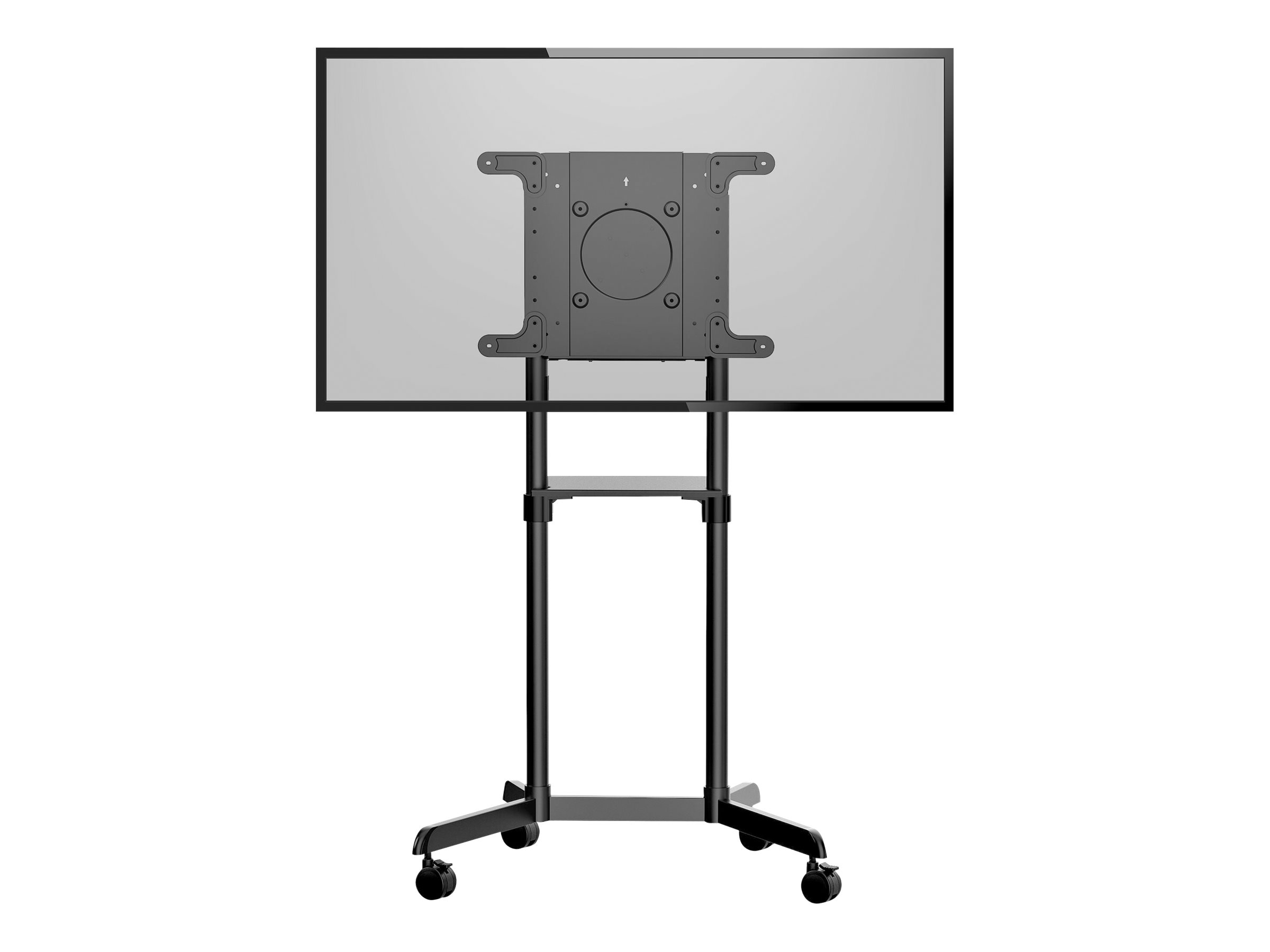 STARTECH.COM Mobiler TV-Wagen Tragbarer rollender TV-Ständer für 93,98-177,8cm 37-70Zoll mit Regal und Ablagefach Drehen/Neigen