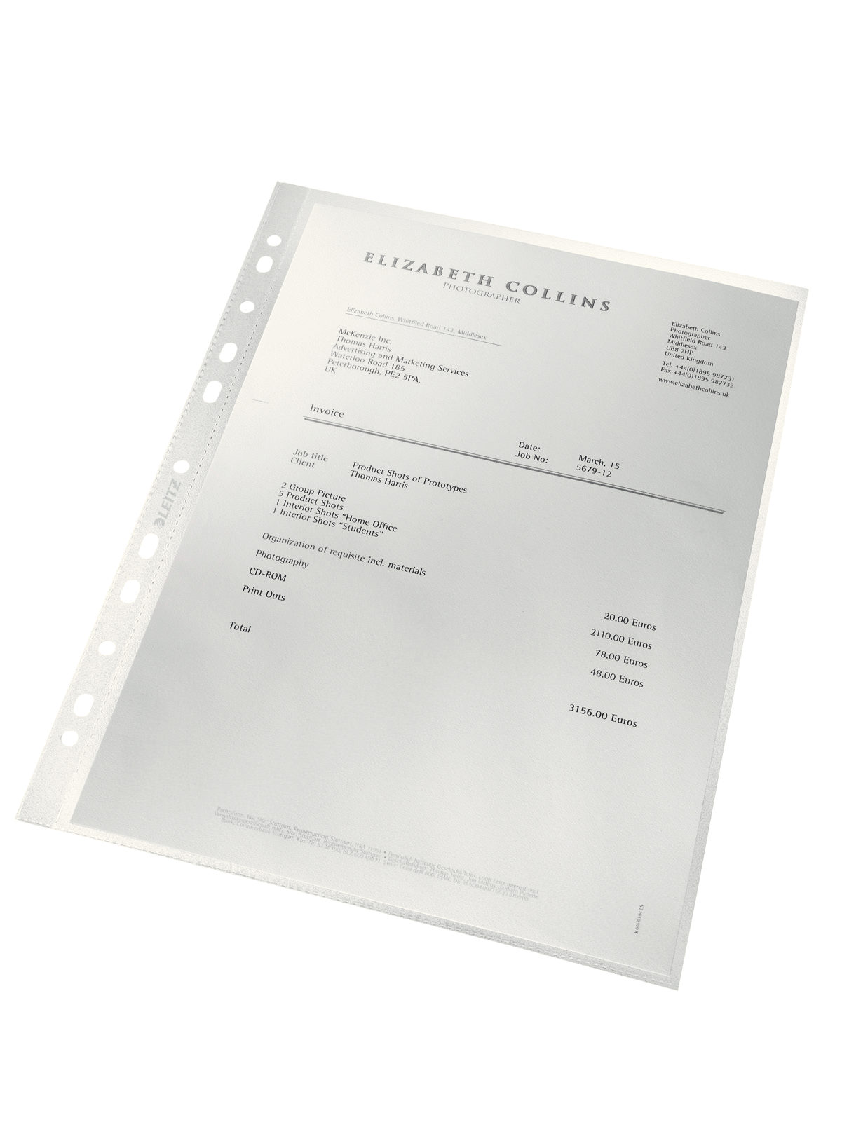 LEITZ Prospekthüllen Recycle 4791 DIN A4 transparent genarbt 0,10 mm, 25 St