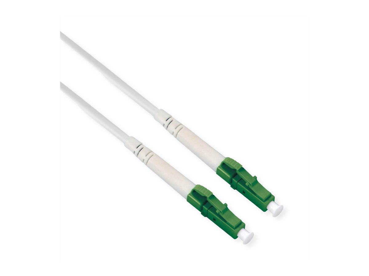 ROLINE Glasfaserkabel 9125 um OS2 LCLC APC stahlarmiert simplex LSOH weiss 10m