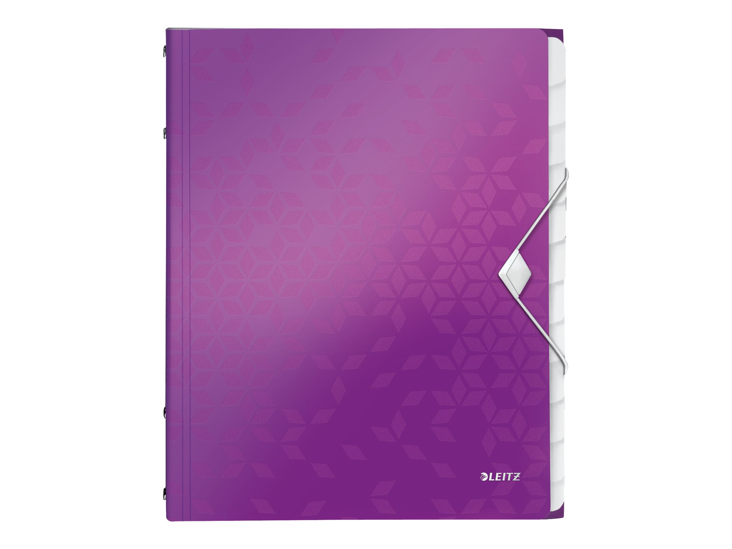 LEITZ Ordnungsmappe WOW 4634 12 Faecher violett LEITZ Ordnungsmappe WOW 4634 12 Faecher violett
