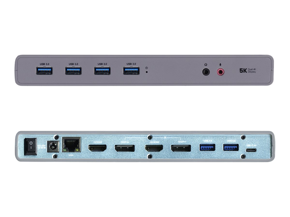 I-TEC USB 3.0/USB-C Dualdock 1x 5K 2x 4K 60Hz 2x HDMI 2x DP 1x GLAN 6x USB 3.0 1x Audio/Mic Jack Kensington kompatibel mit TB 3 I-TEC USB 3.0/USB-C Dualdock 1x 5K 2x 4K 60Hz 2x HDMI 2x DP 1x GLAN 6x USB 3.0 1x Audio/Mic Jack Kensington kompatibel mit TB 3