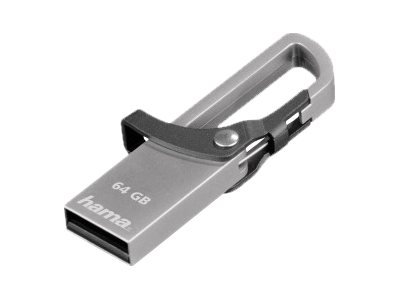 Hama Hook-Style 64GB USB 2.0 64GB USB 2.0 Grau USB-Stick - USB-Stick - 64 GB - USB 2.0
