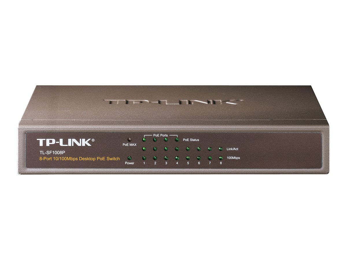 TL-SF1008P 8-Port 10/100MBit Desktop Switch 4x PoE TL-SF1008P 8-Port 10/100MBit Desktop Switch 4x PoE