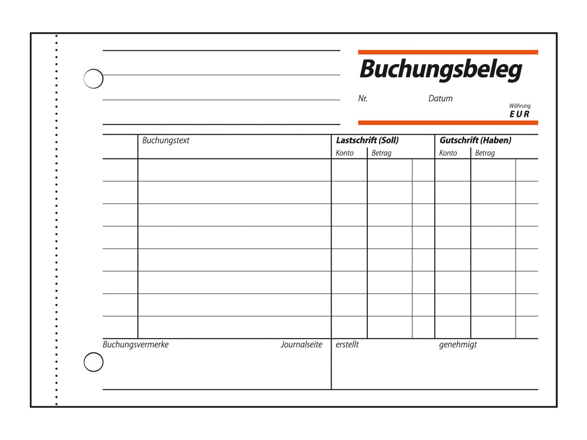 SIGEL Buchungsbeleg Formularbuch BU615, 1 St