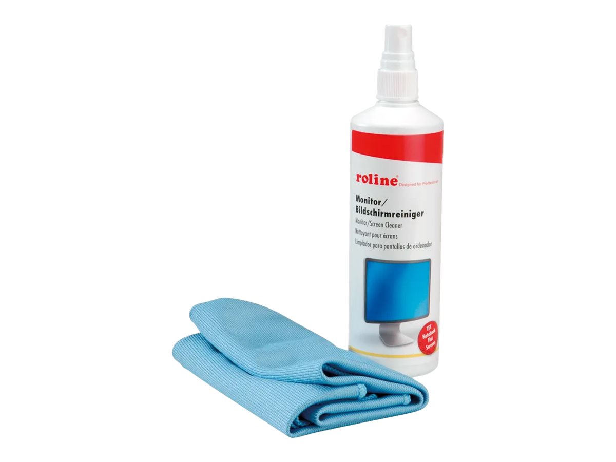 ROLINE Bildschirmreiniger TFT inklusive Mikrofasertuch 250ml ROLINE Bildschirmreiniger TFT inklusive Mikrofasertuch 250ml