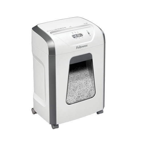 Fellowes Powershred 15C Aktenvernichter mit Partikelschnitt P4, 4 x 40 mm, bis 15 Blatt, weiss