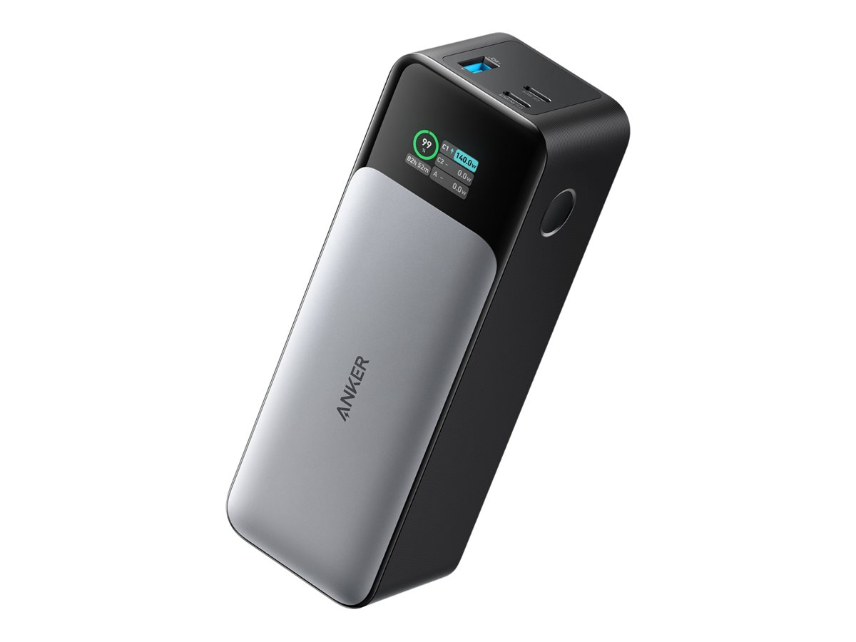 ANKER 737 PowerBank (PowerCore 24K) GaNPrime 24.000mAh 140W beidseitige Schnellladung 2x USB-C 1x USB-A Digitaldisplay PD 3.1 ANKER 737 PowerBank (PowerCore 24K) GaNPrime 24.000mAh 140W beidseitige Schnellladung 2x USB-C 1x USB-A Digitaldisplay PD 3.1