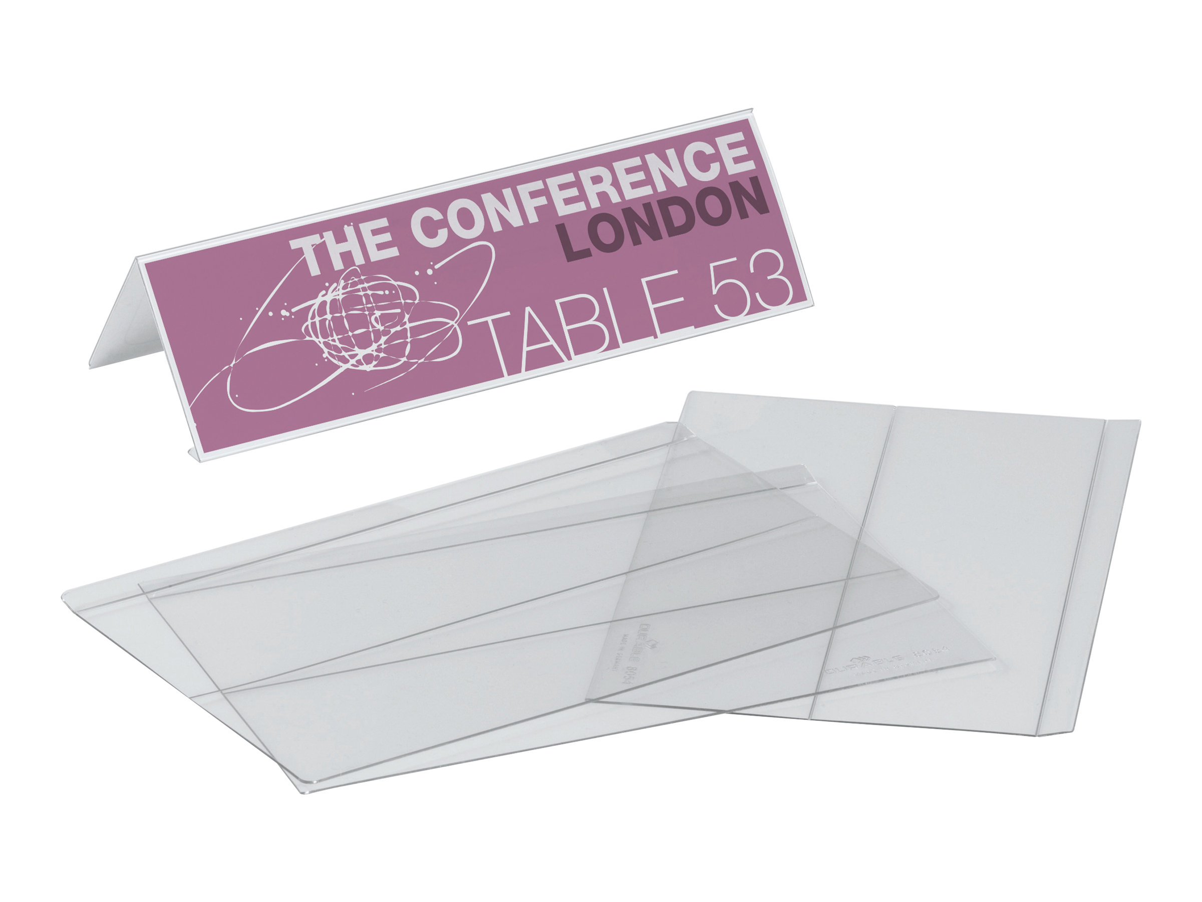 10 DURABLE Tischaufsteller 21,0 x 6,1 cm 10 DURABLE Tischaufsteller 21,0 x 6,1 cm